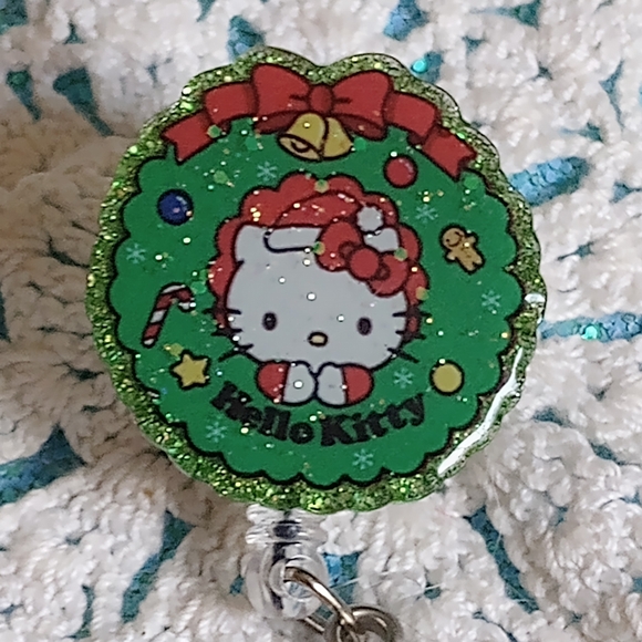 Hello kitty Christmas badge reel - Picture 2 of 7